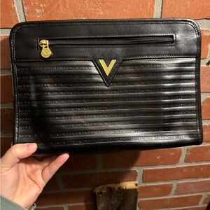 Valentino Black Leather Clutch